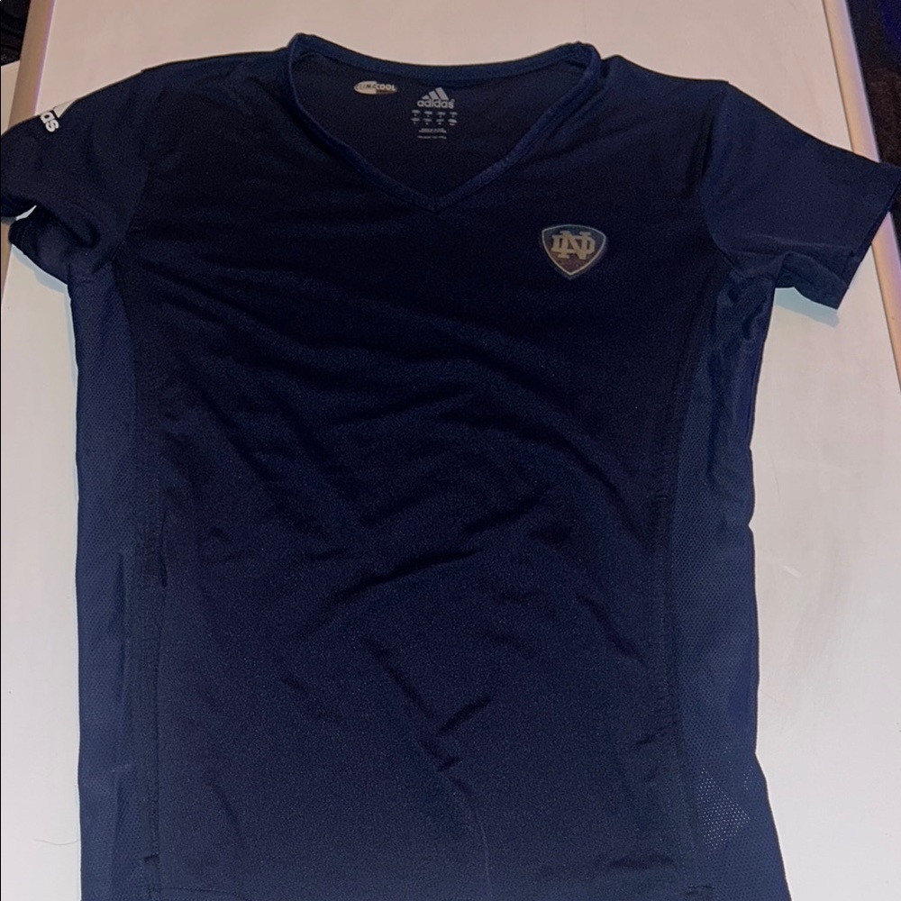 Adidas Navy V-Neck T-Shirt